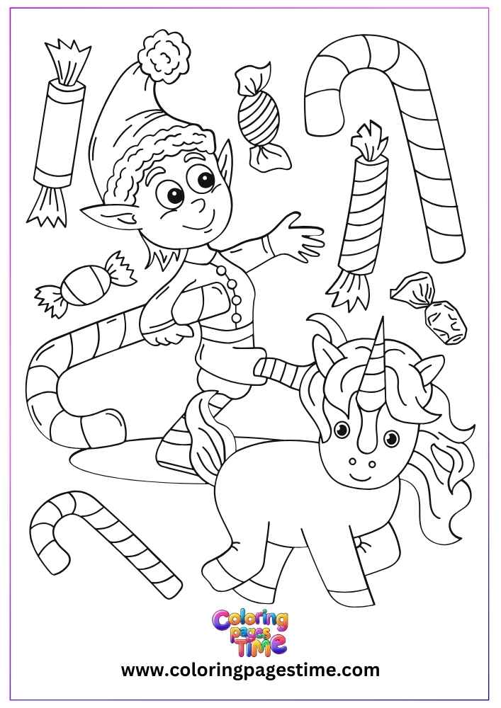 Fairy Unicorn Coloring Page