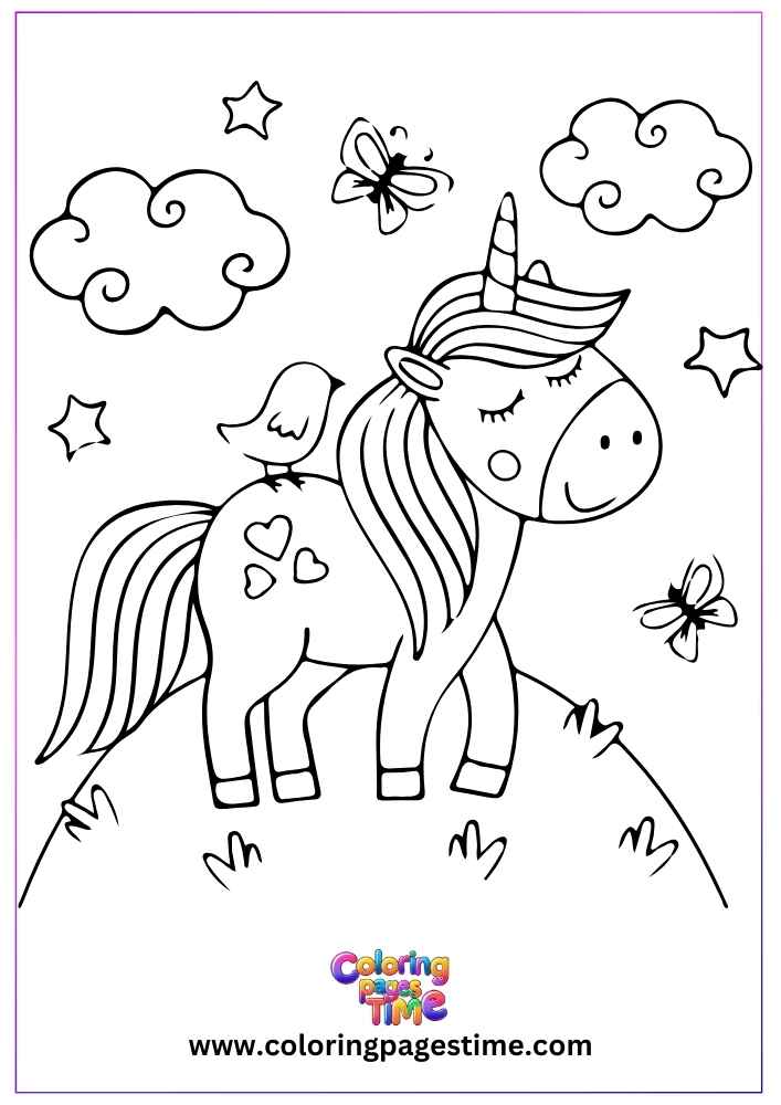 Little Unicorn with Cloud