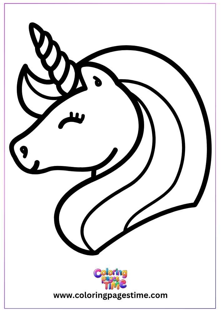 Unicorn with Flowers Printable