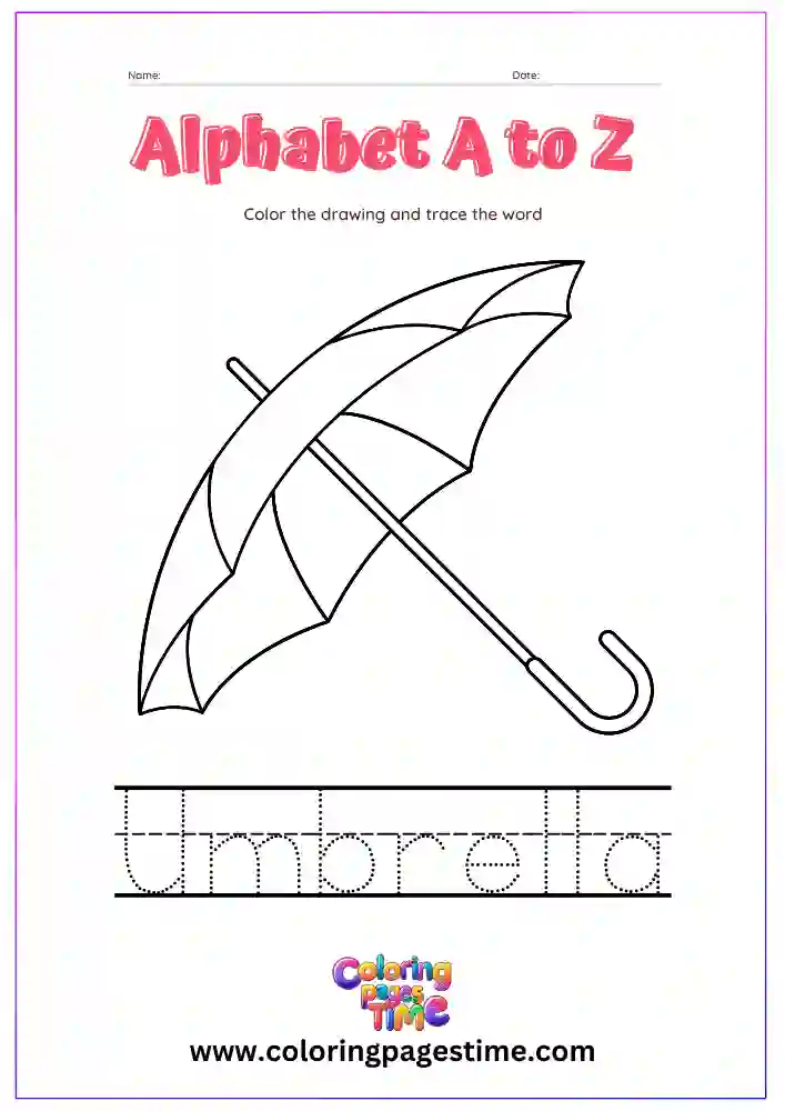 Alphabet Coloring Pages Printable