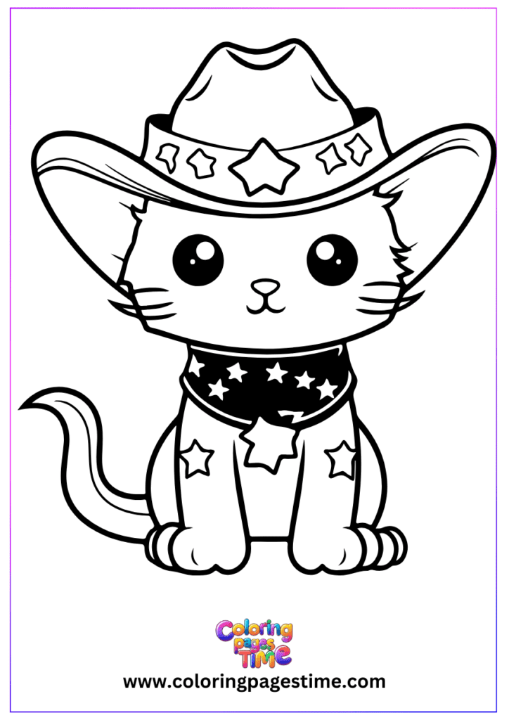 Black cat coloring pages