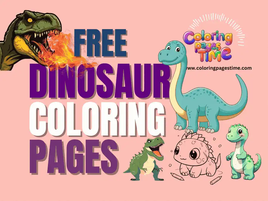 Free Dinosaur Coloring Pages Printable & PDF