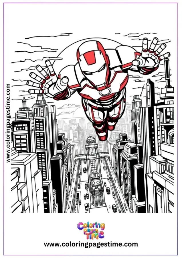 Free Iron Man Coloring Pages 1