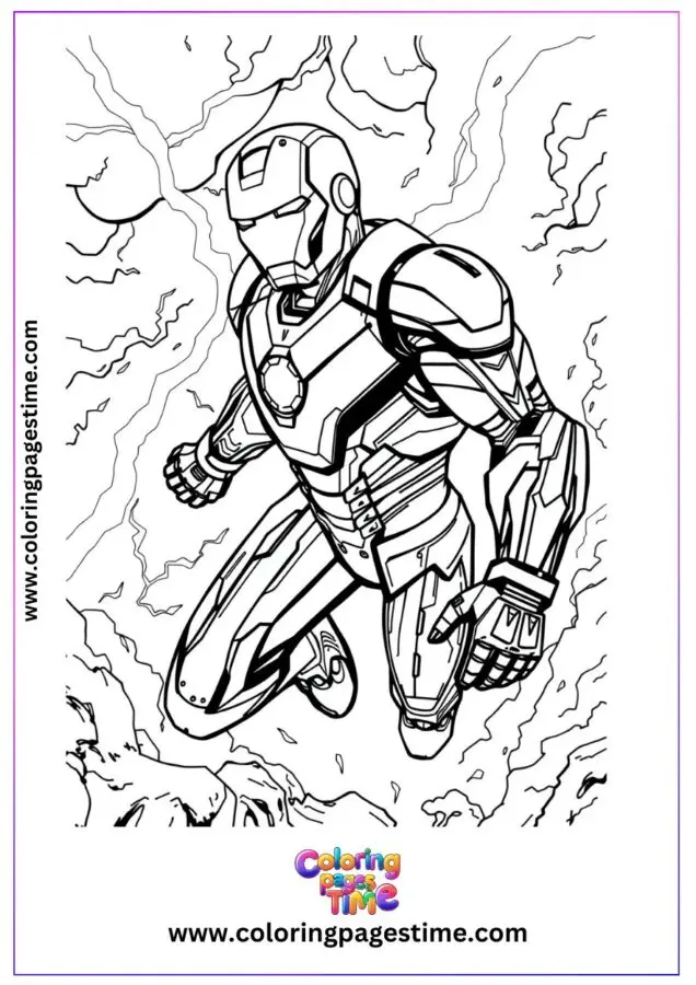 Free Iron Man Coloring Pages 10