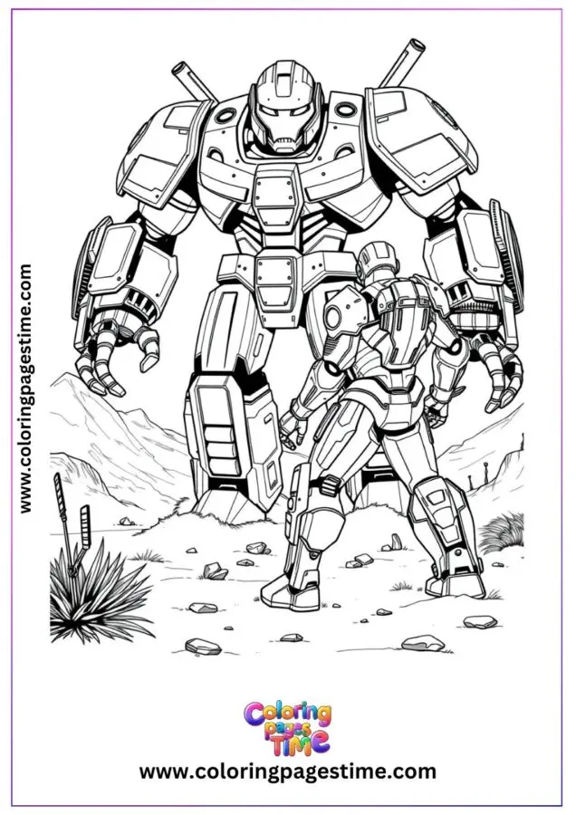 Free Iron Man Coloring Pages 12