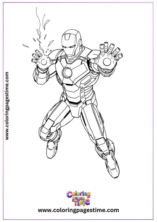 Free Iron Man Coloring Pages 13