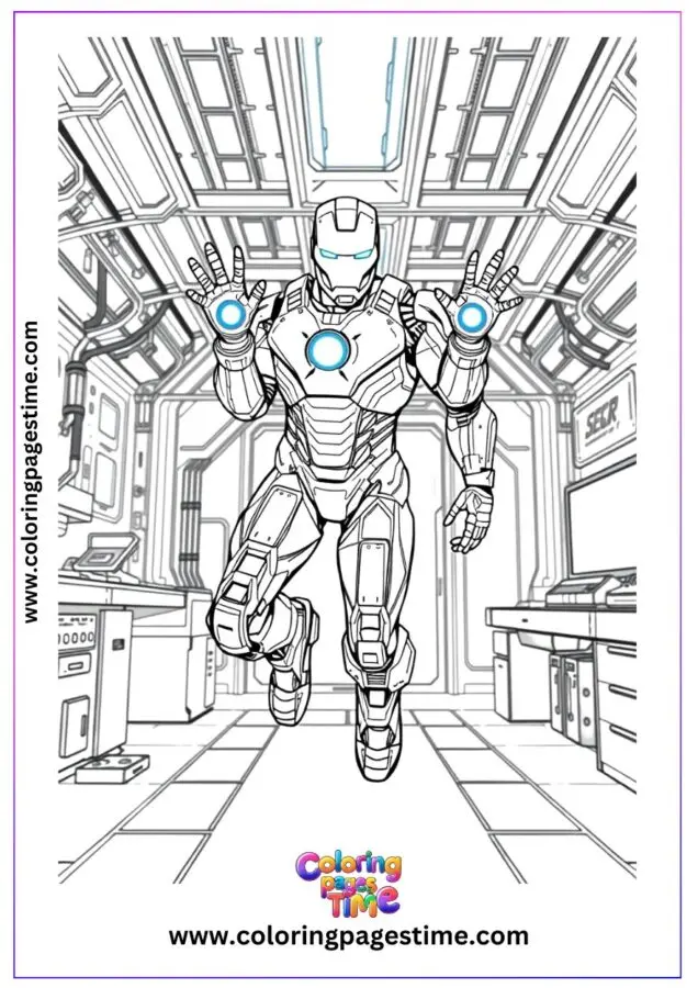 Free Iron Man Coloring Pages 14