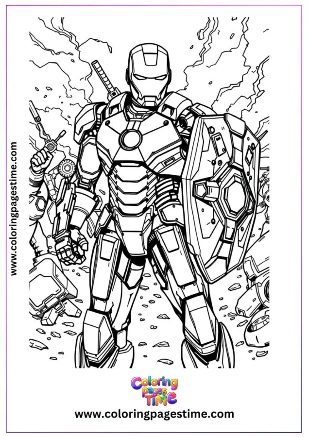 Free Iron Man Coloring Pages 15