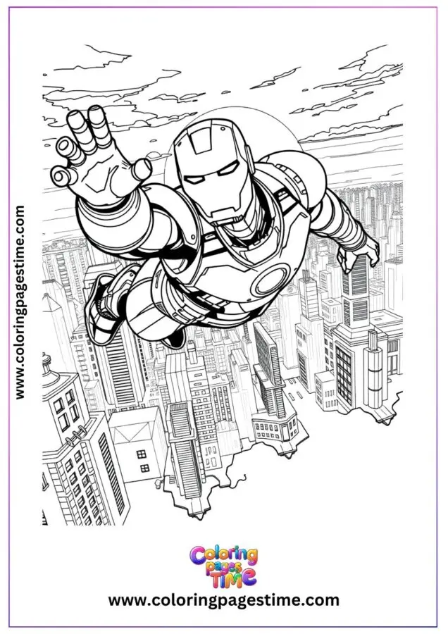 Free Iron Man Coloring Pages 16