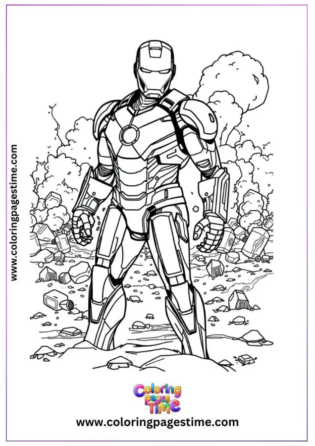 Free Iron Man Coloring Pages 22