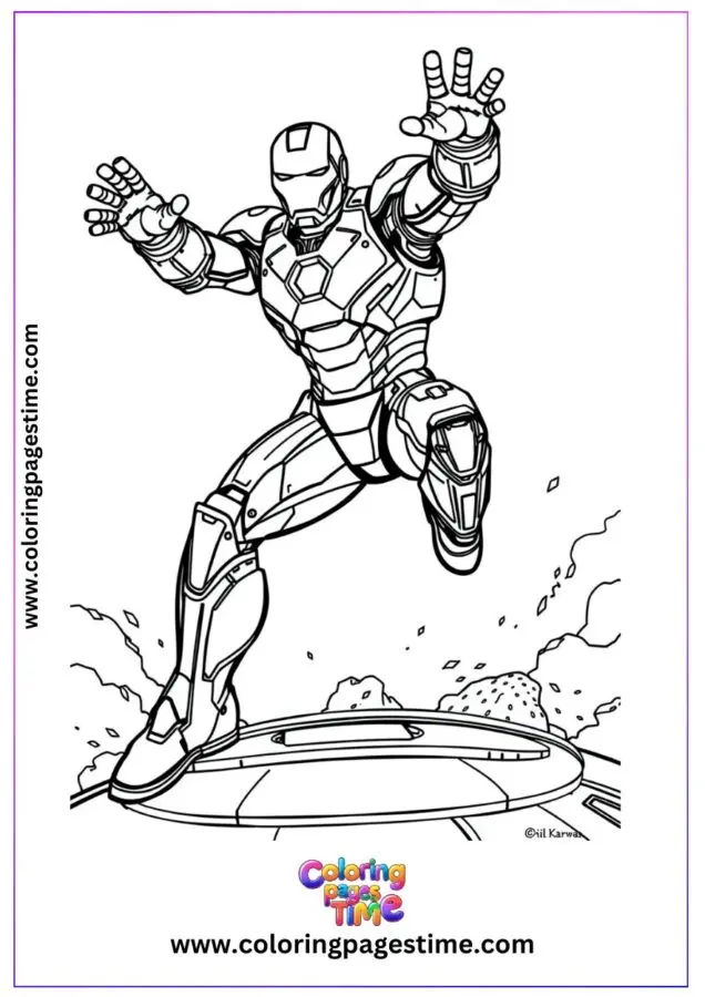 Free Iron Man Coloring Pages 24
