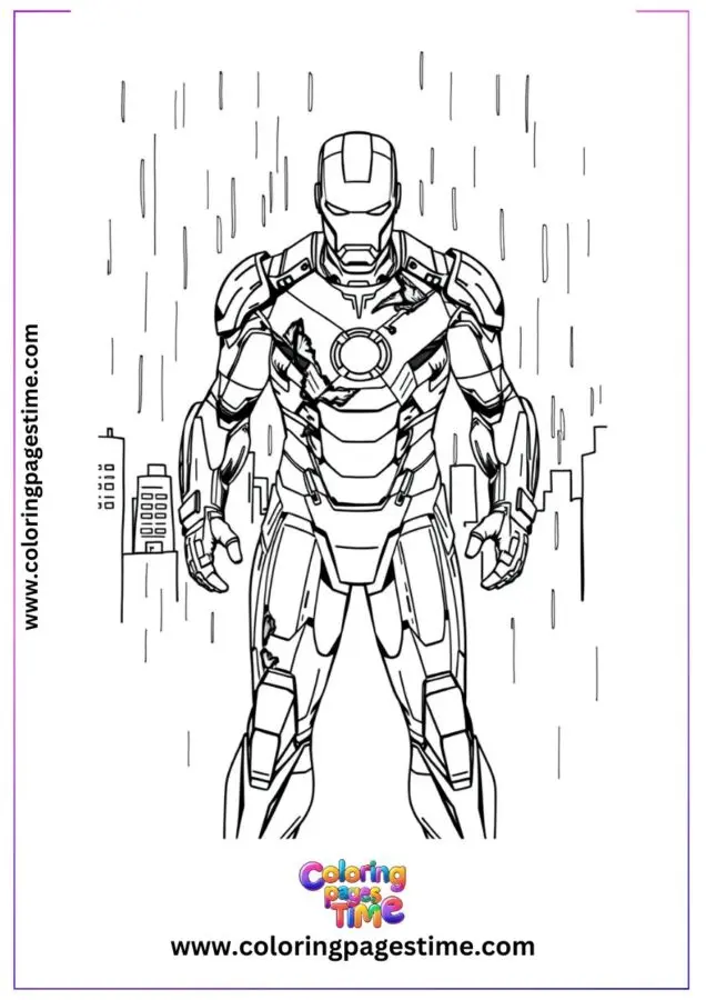Free Iron Man Coloring Pages 3