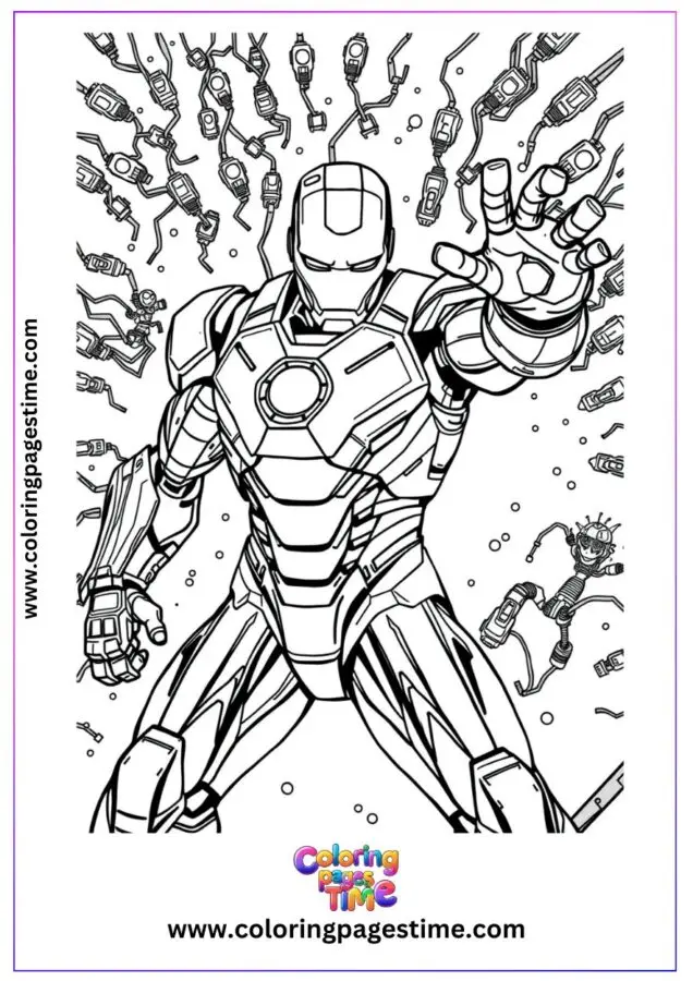 Free Iron Man Coloring Pages 4