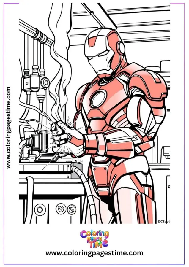 Free Iron Man Coloring Pages 5
