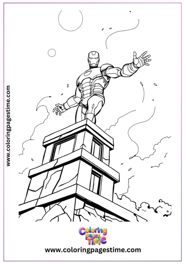 Free Iron Man Coloring Pages 6