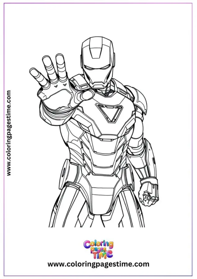 Free Iron Man Coloring Pages 7