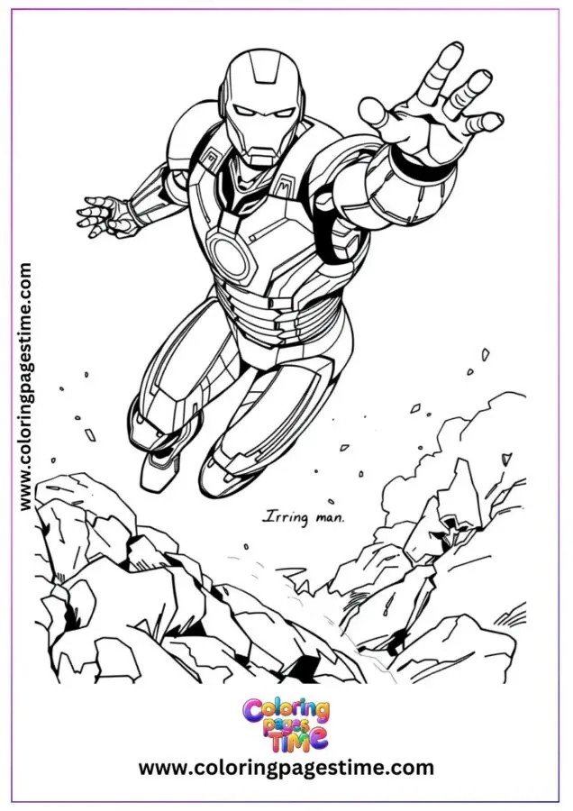 Free Iron Man Coloring Pages 8