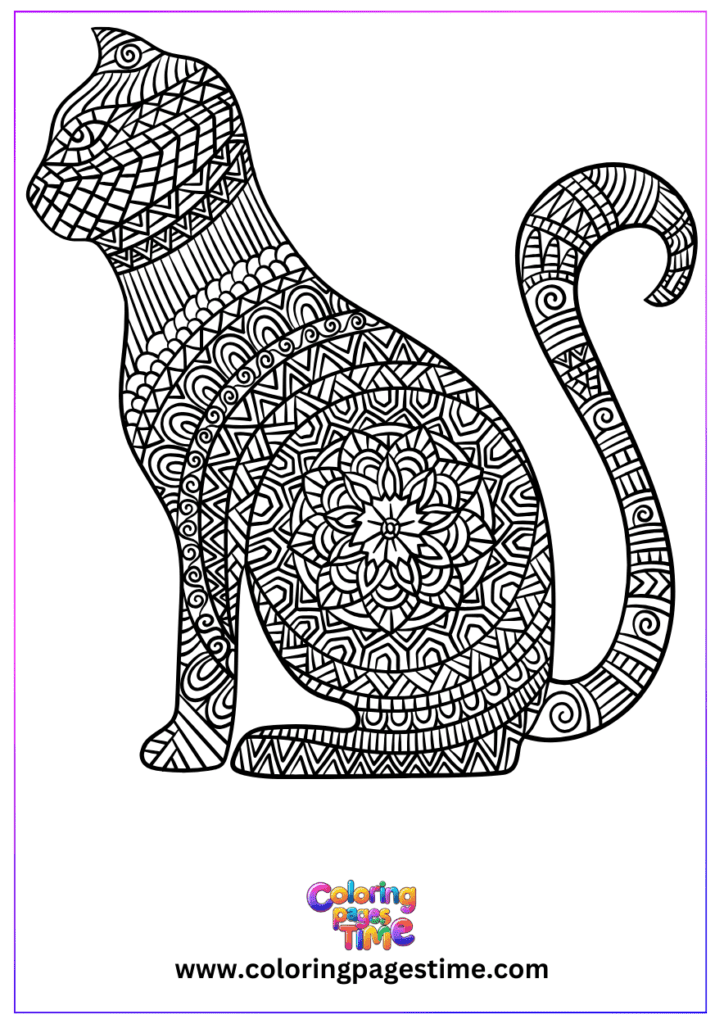 Free cat coloring pages