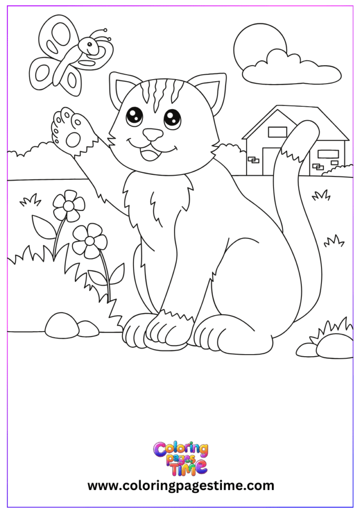 Kitten coloring pages free