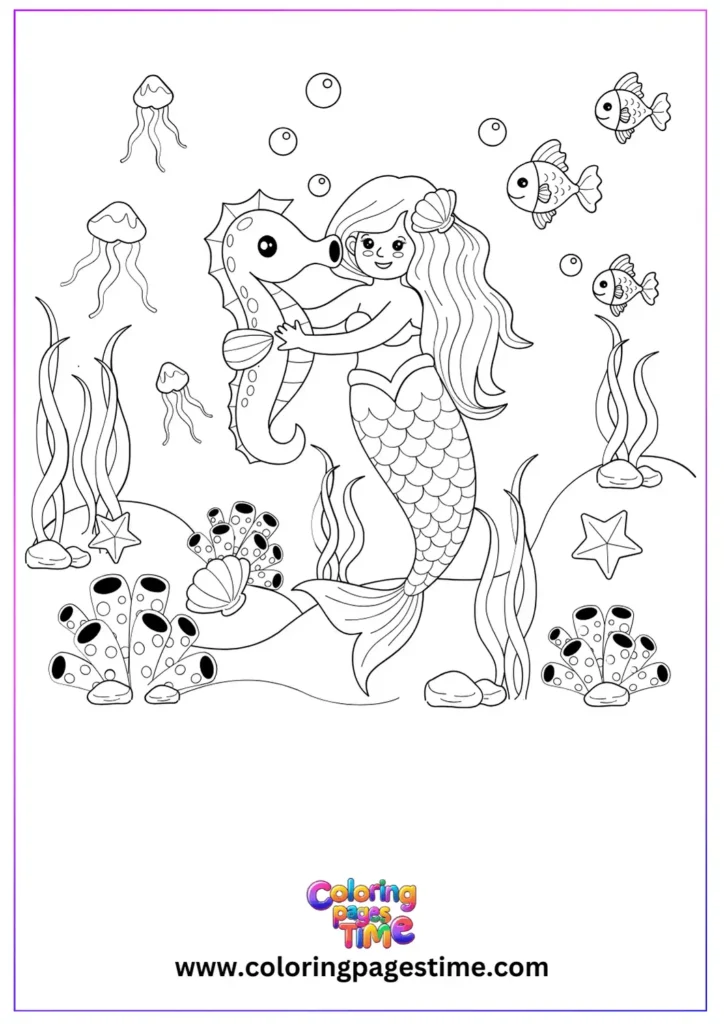 Little Mermaid Coloring Pages 10