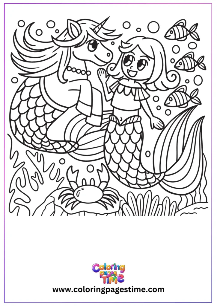 Little Mermaid Coloring Pages 12