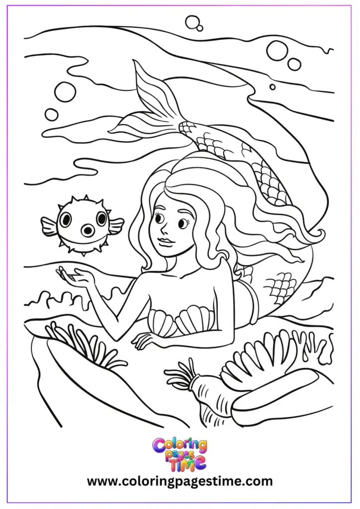 Little Mermaid Coloring Pages 13