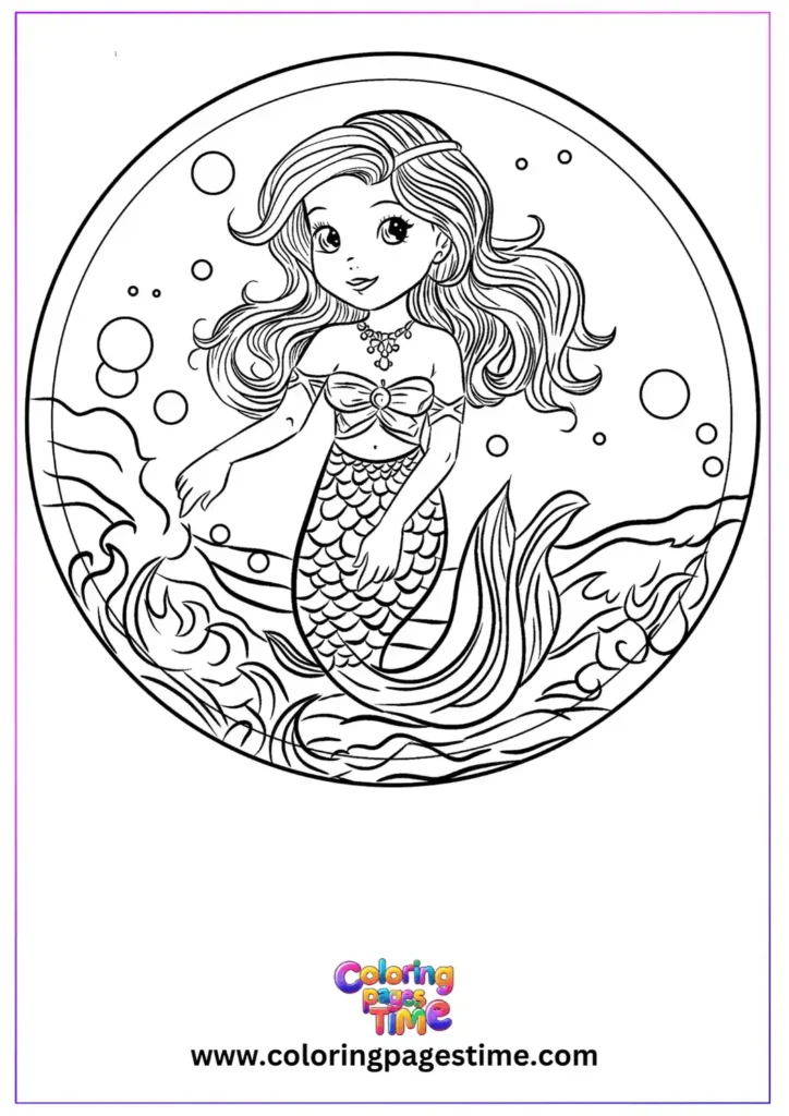 Little Mermaid Coloring Pages 16