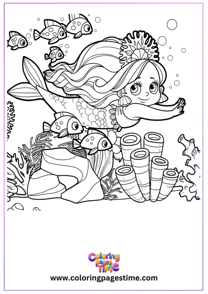 Little Mermaid Coloring Pages 19