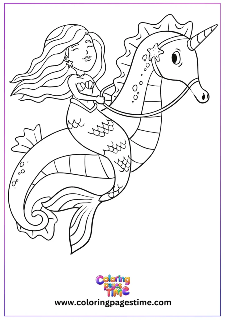 Little Mermaid Coloring Pages 4