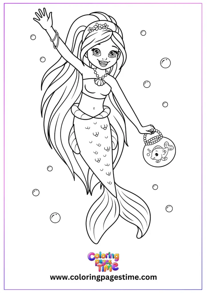 Little Mermaid Coloring Pages 6