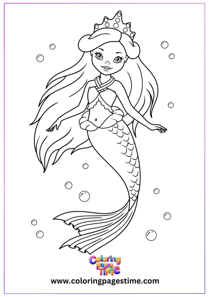 Little Mermaid Coloring Pages 7