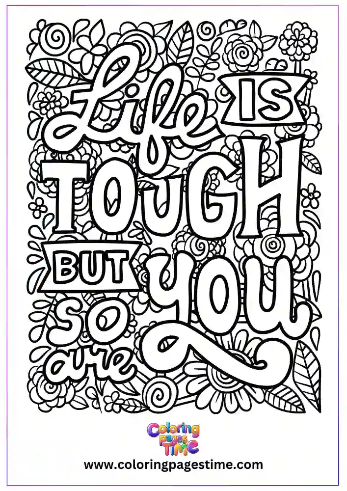 Motivational Quotes Coloring Pages-11