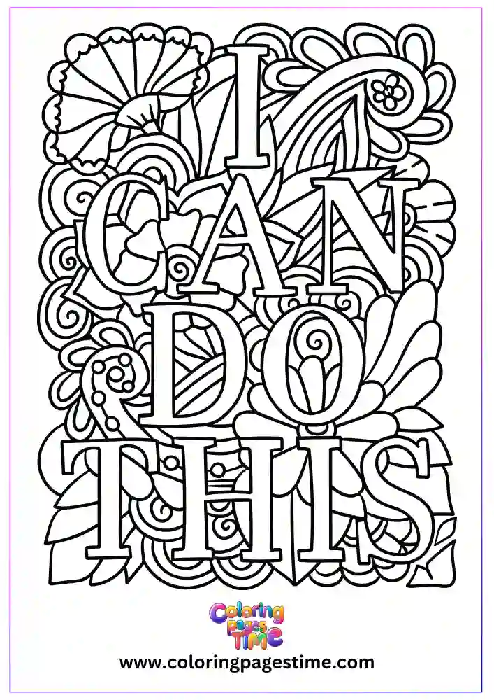 Motivational Quotes Coloring Pages-16