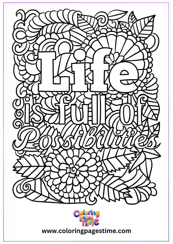 Motivational Quotes Coloring Pages-7