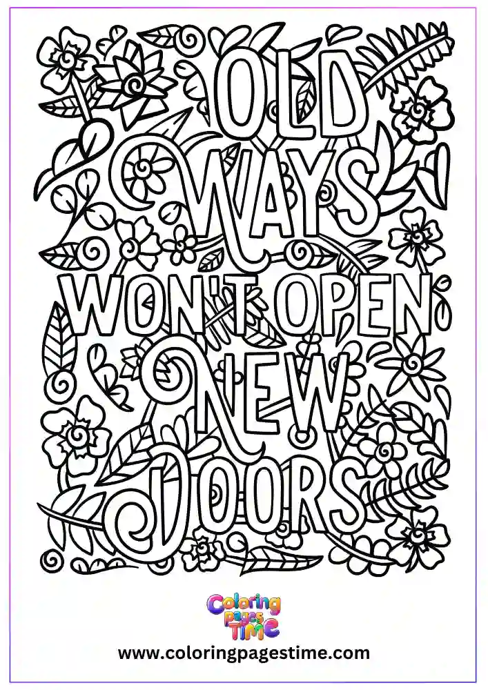 Motivational Quotes Coloring Pages-8