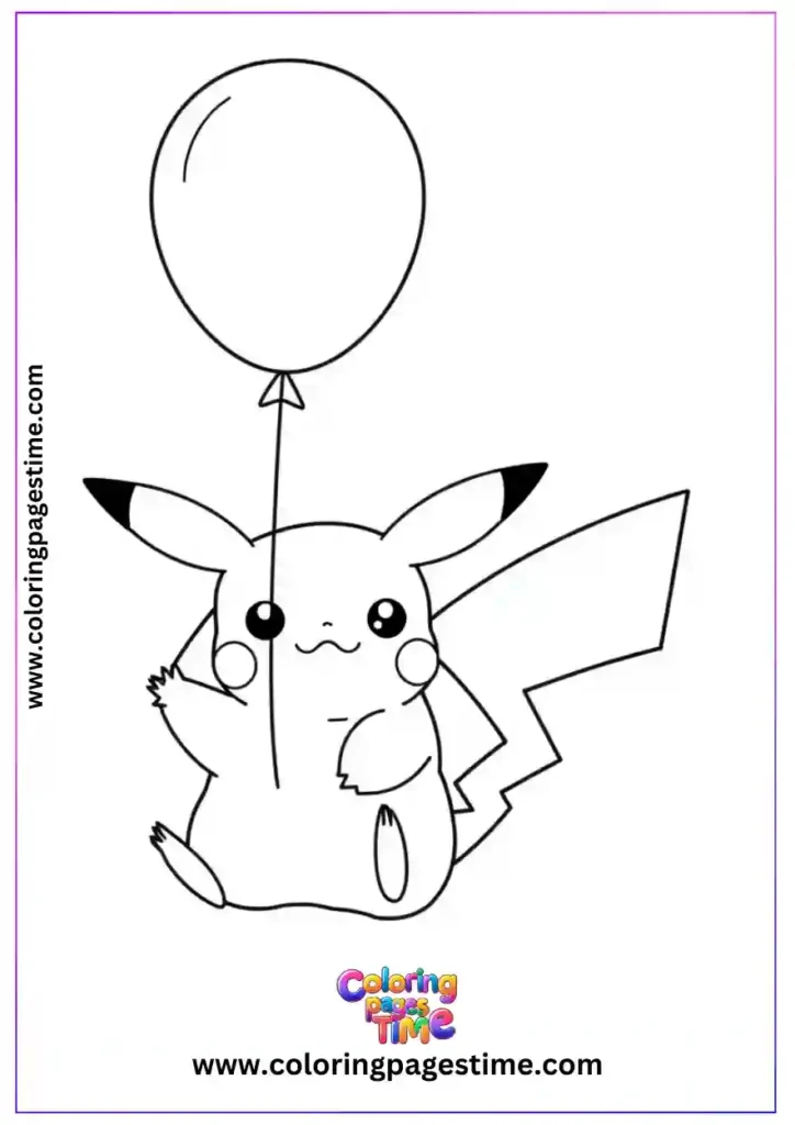 Pikachu Coloring Pages 12