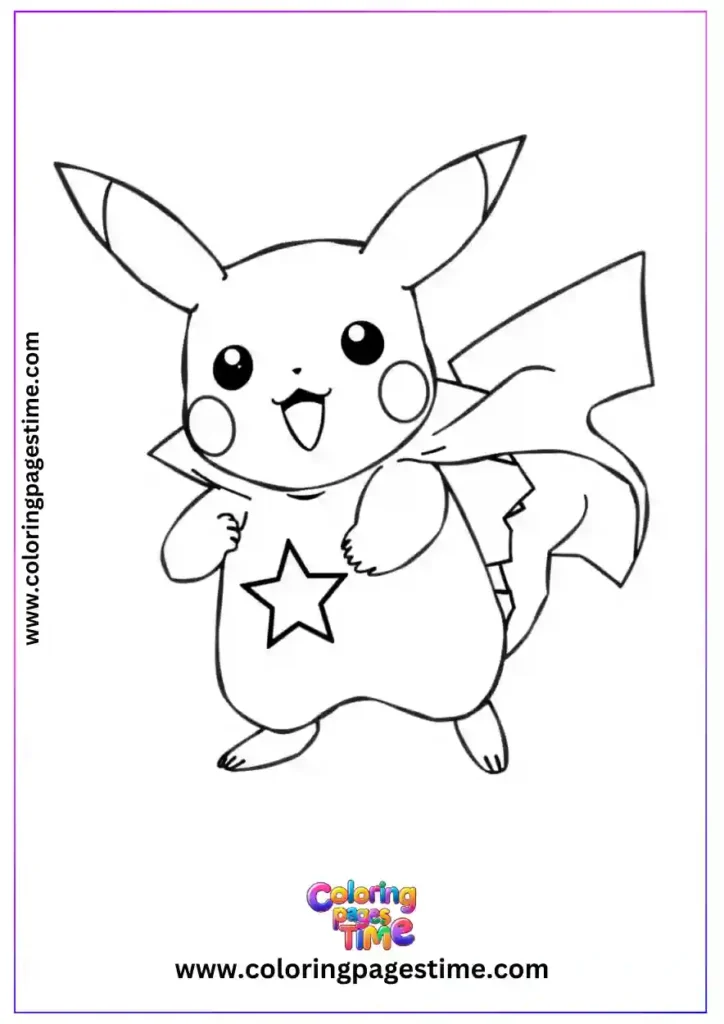 Pikachu Coloring Pages 7