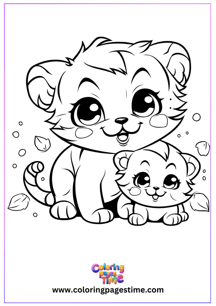 Realistic cat coloring pages