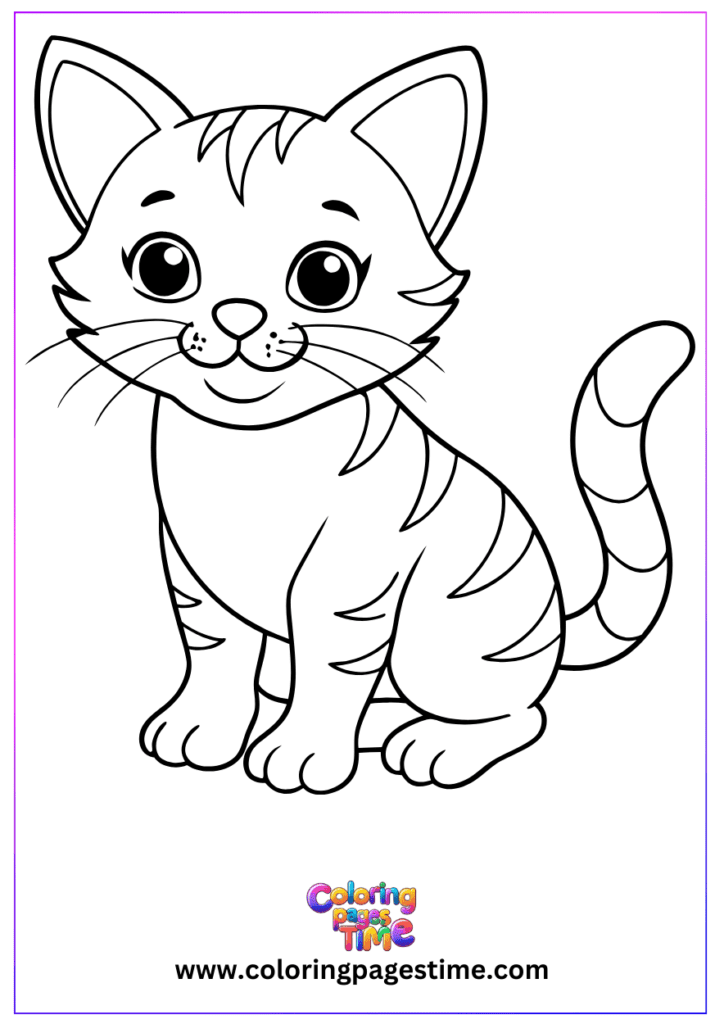 kitty cats coloring pages